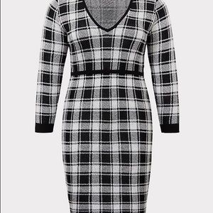 Torrid Plaid Bodycon sweater dress